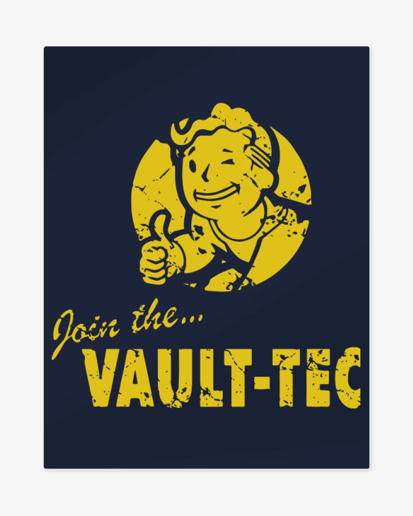 Print metalico Azul Marino de Join the vault-tec