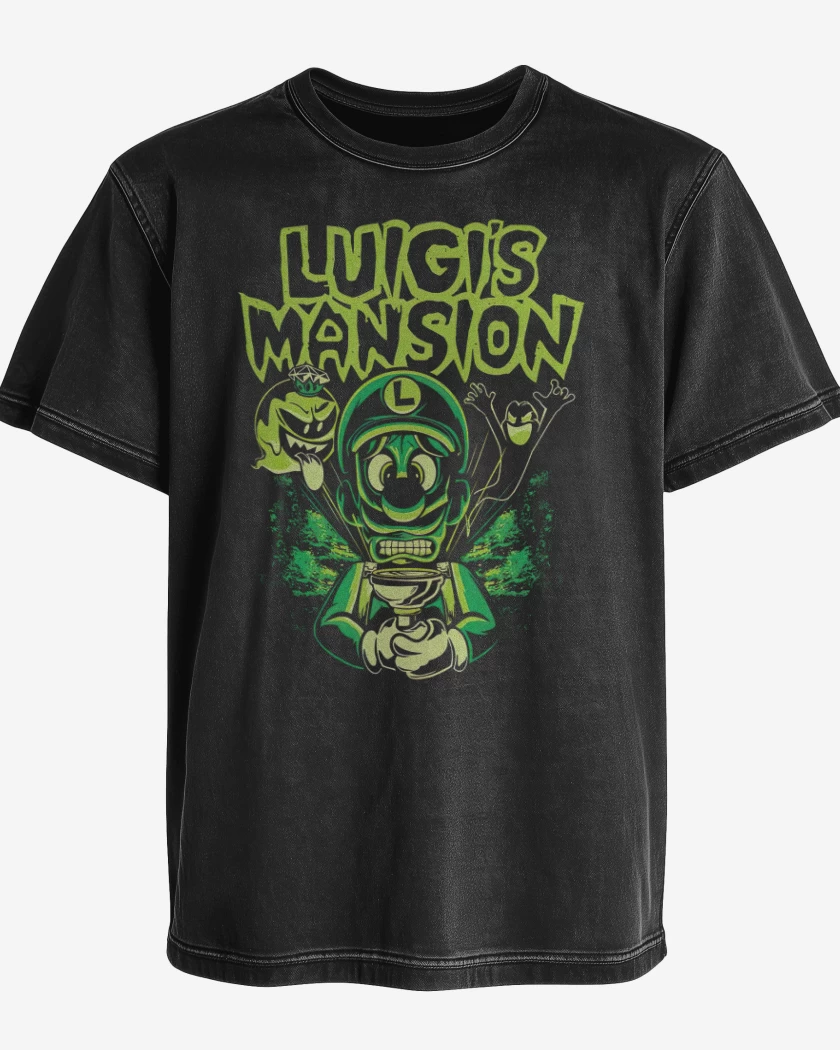 Polera desgastada Negro de Mansion Luigi 