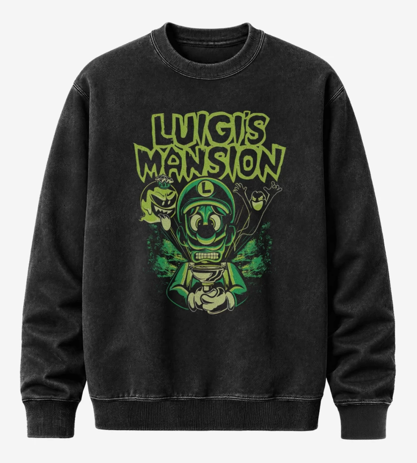 Poleron Polo Acid Wash Negro de Mansion Luigi 