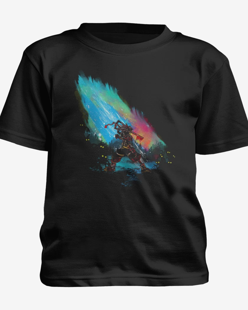 Polera de niño Negro de Sora watercolor