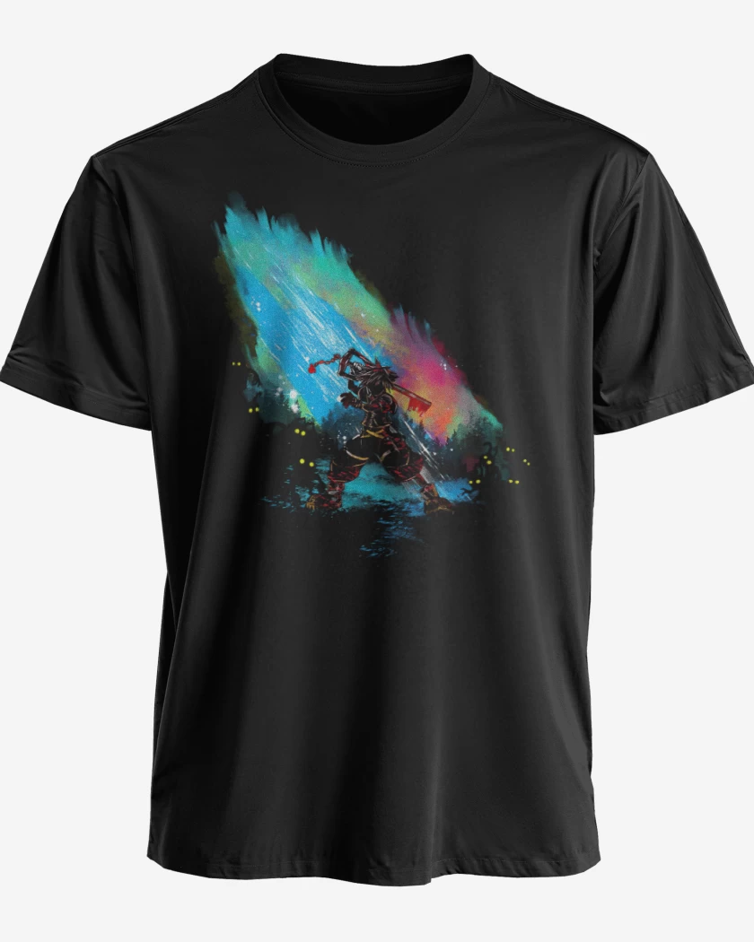 Polera premium Negro de Sora watercolor