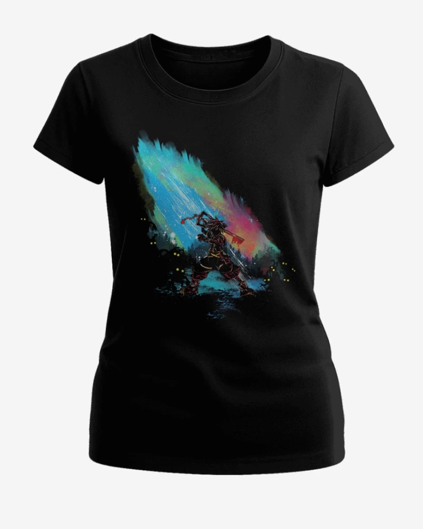Polera de Mujer Negro de Sora watercolor