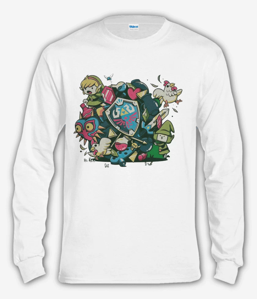 Polera manga larga Blanco de Link Zelda