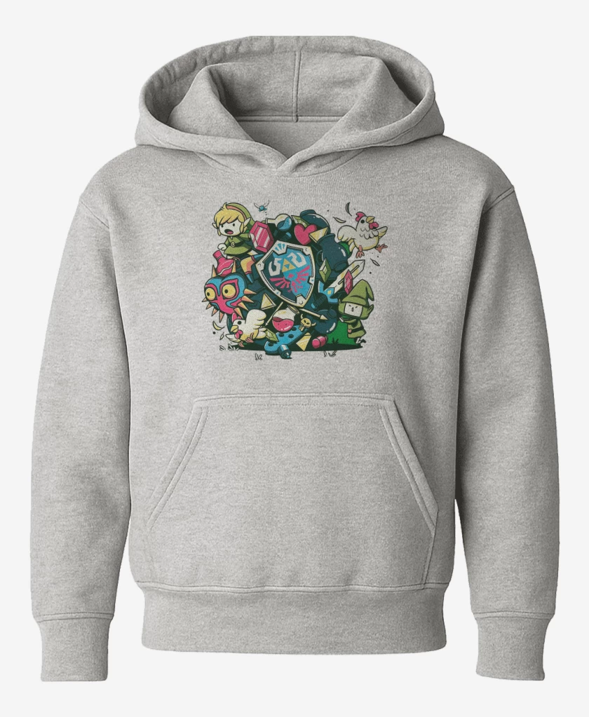 Poleron de niño Gris Melange de Link Zelda