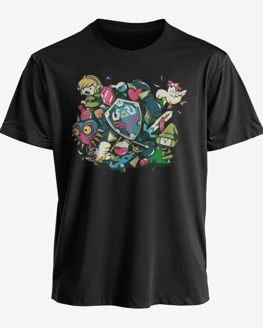 Polera premium Negro de Link Zelda