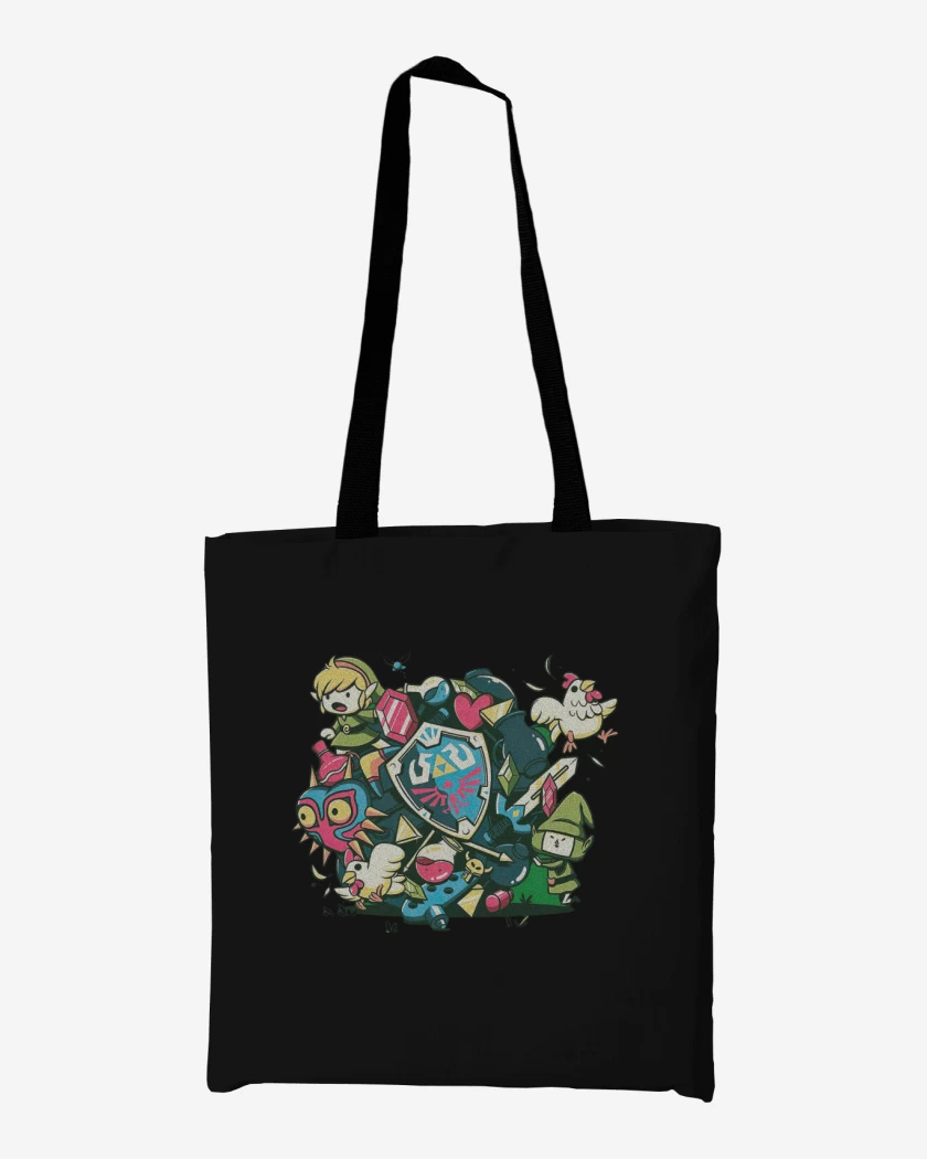 Totebag Negro de Link Zelda