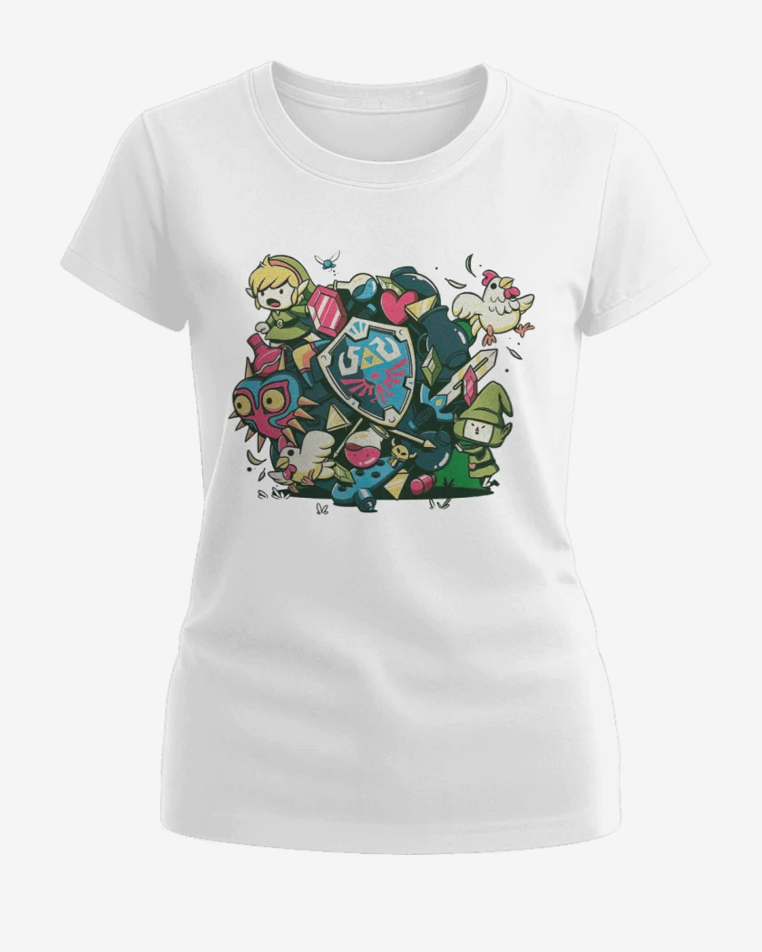 Polera de Mujer Blanco de Link Zelda