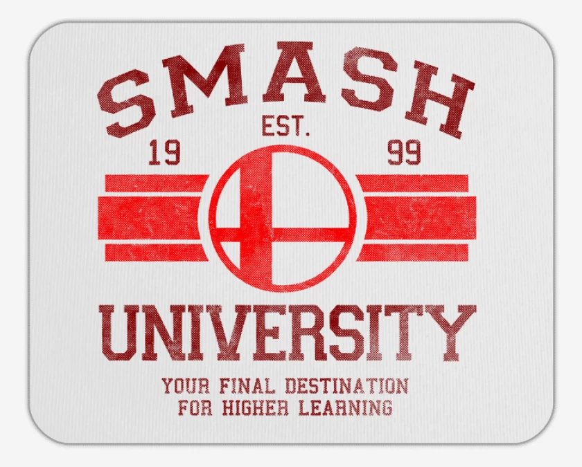 Mousepad Blanco de Smash University