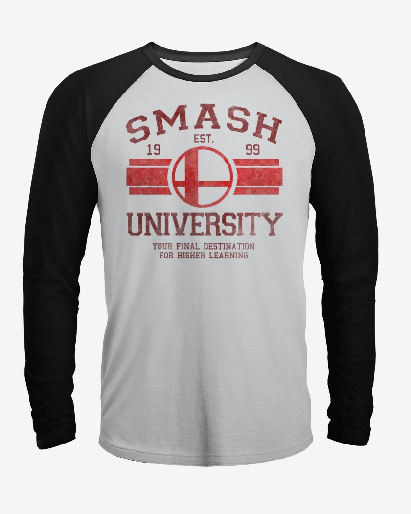 Polera Raglan Blanco / Negro de Smash University