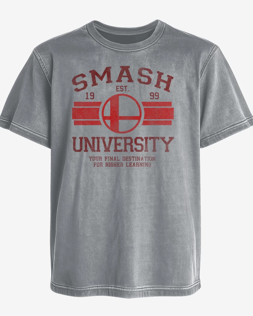 Polera desgastada Gris Melange de Smash University
