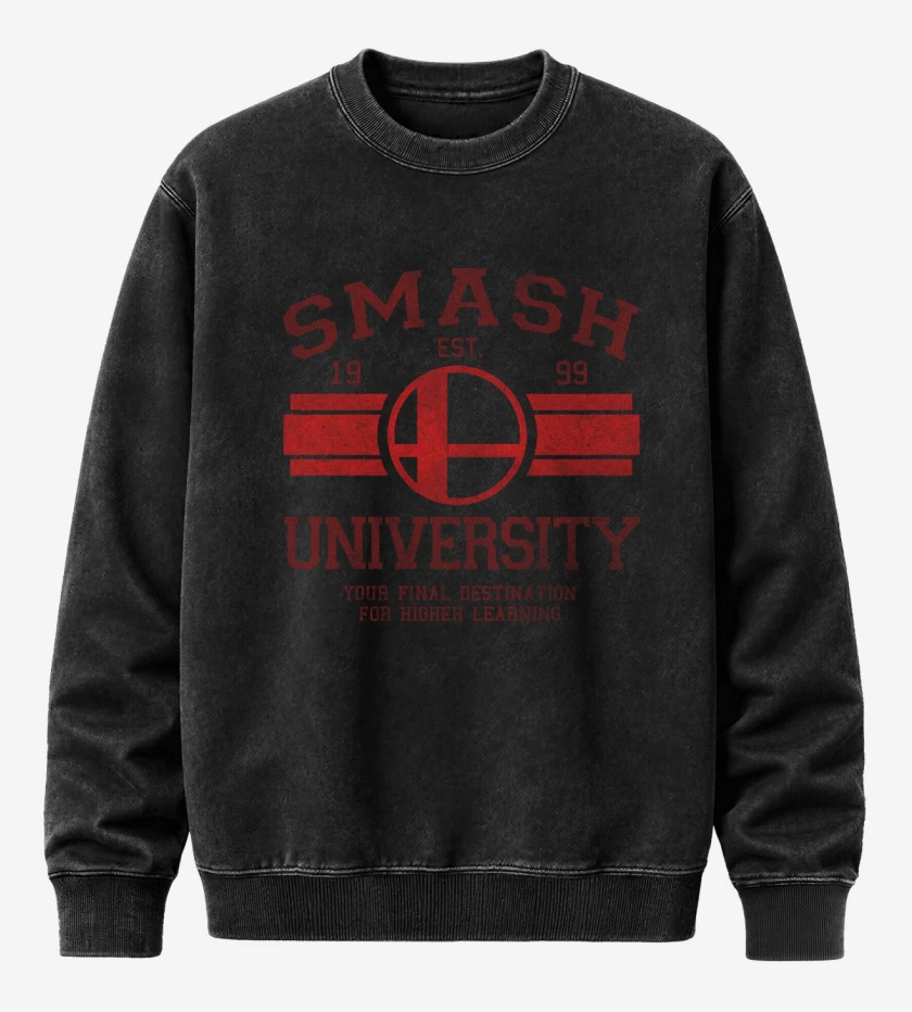 Poleron Polo Acid Wash Negro de Smash University