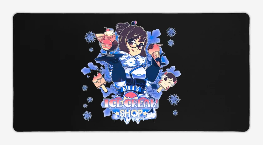 Mouse pad Gamer Negro de Mei ice cream