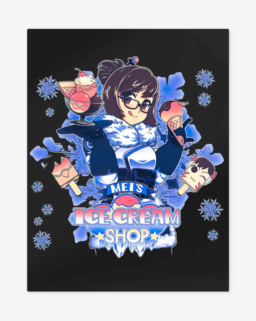 Print metalico Negro de Mei ice cream