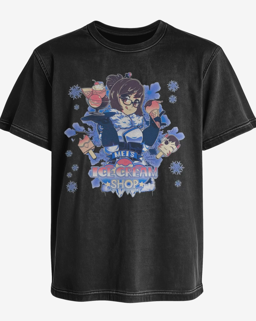 Polera desgastada Negro de Mei ice cream