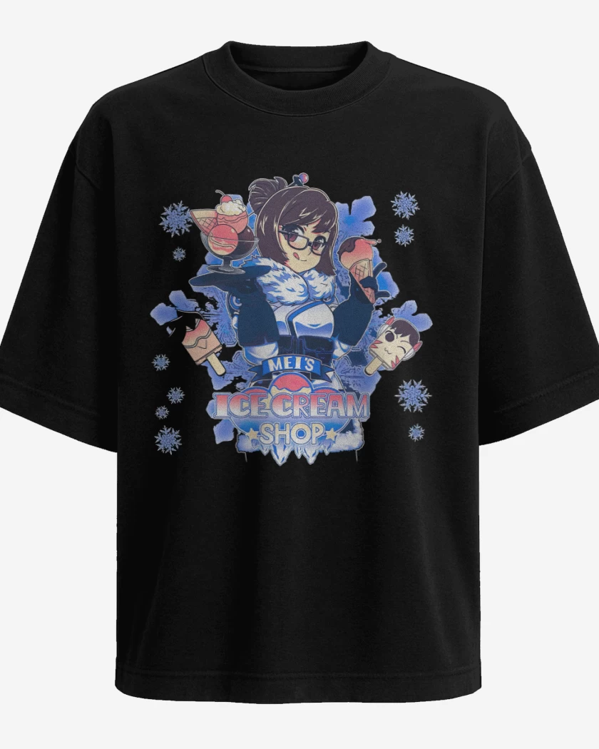 Polera Oversize Negro de Mei ice cream