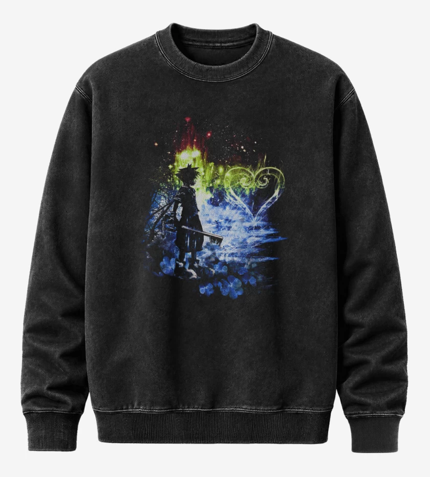 Poleron Polo Acid Wash Negro de Sora Storm