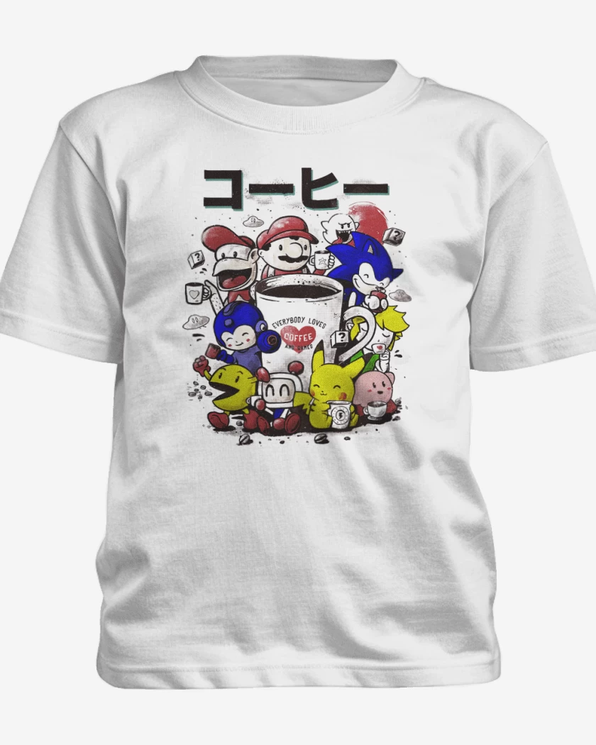 Polera de niño Blanco de Games coffee