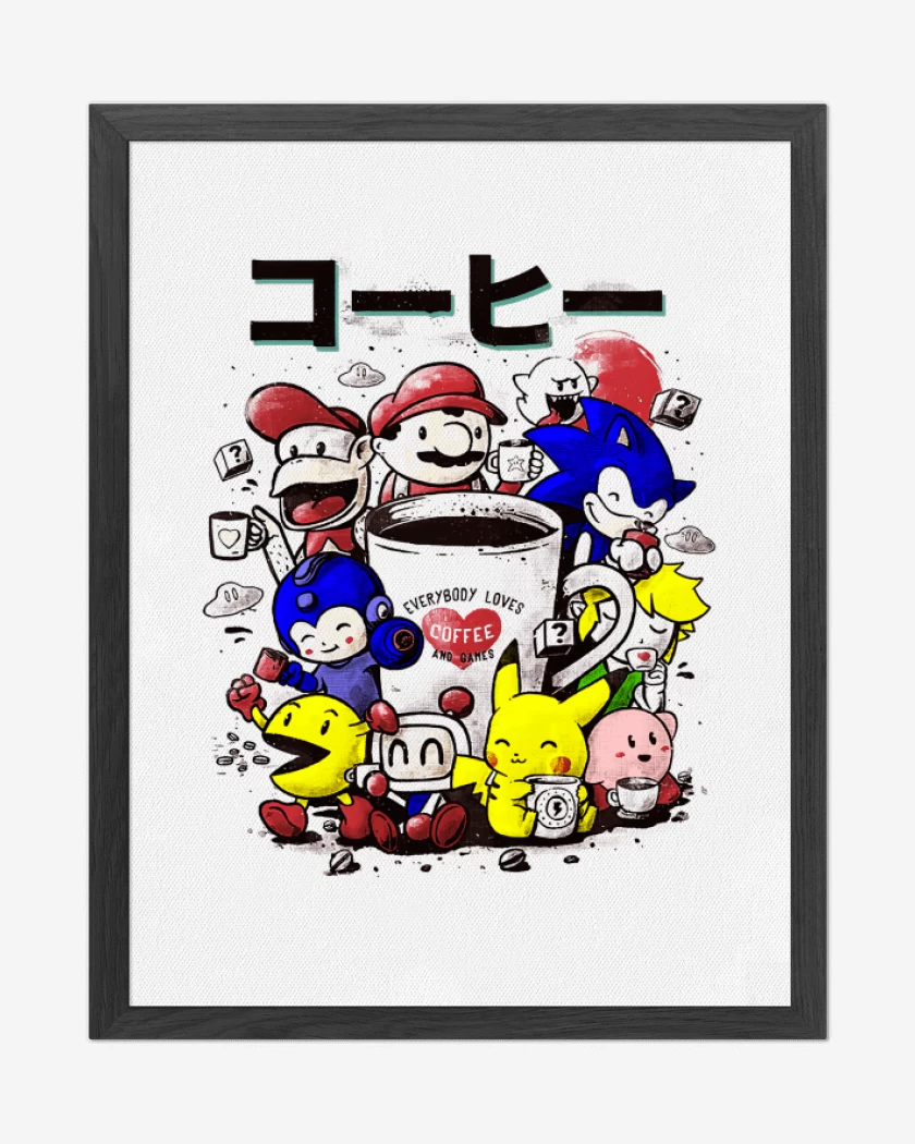Cuadro decorativo Blanco de Games coffee