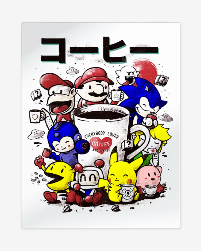 Print metalico Games coffee