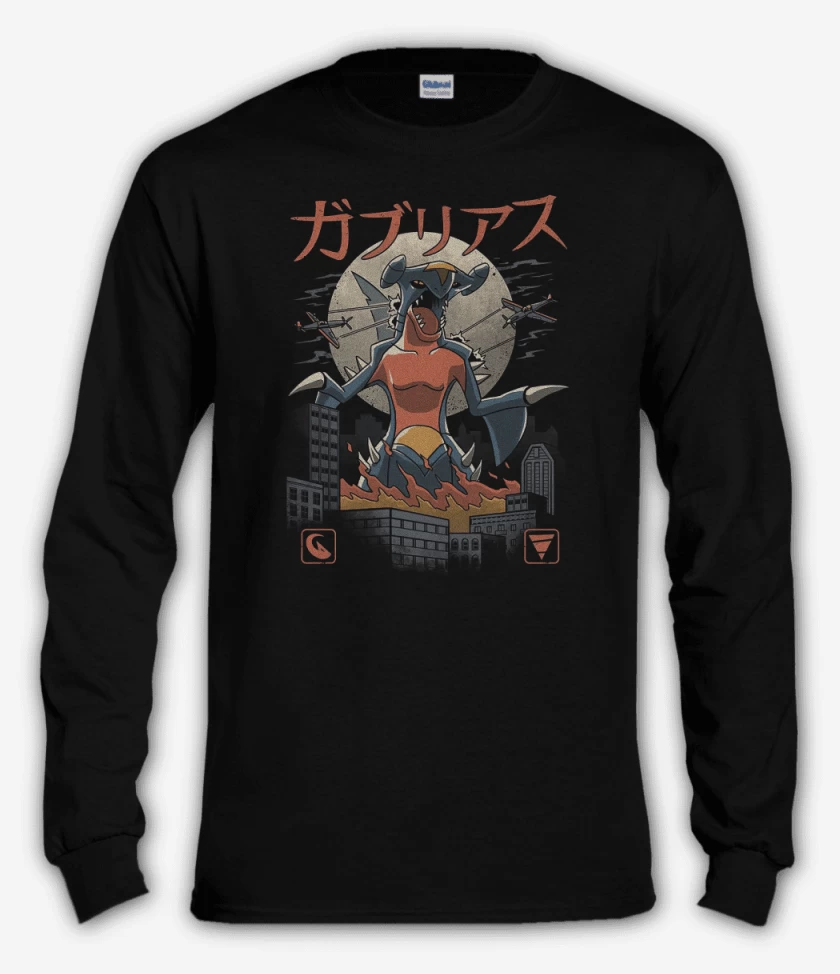 Polera manga larga Negro de Garchomp