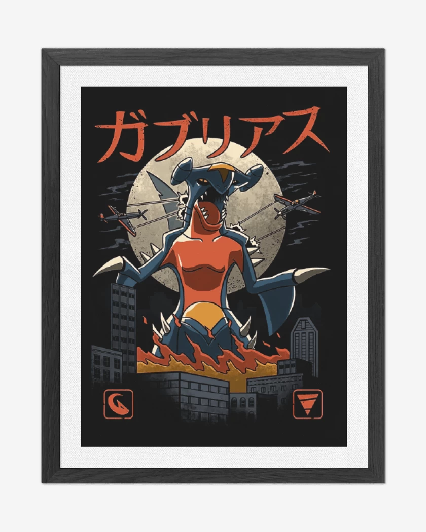 Cuadro decorativo Negro de Garchomp