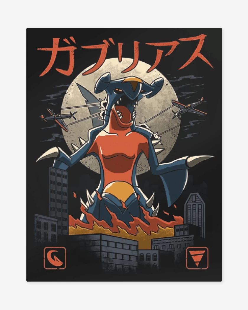 Print metalico Negro de Garchomp