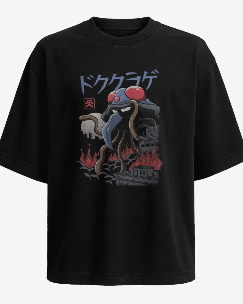 Polera Oversize Negro de Tentacruel