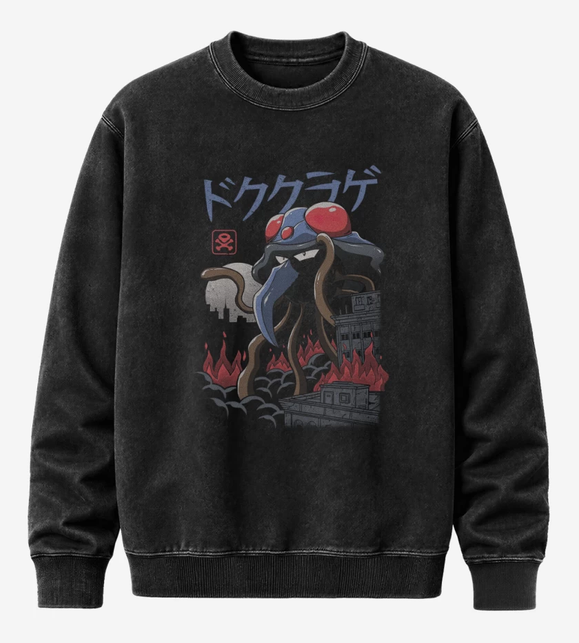 Poleron Polo Acid Wash Negro de Tentacruel