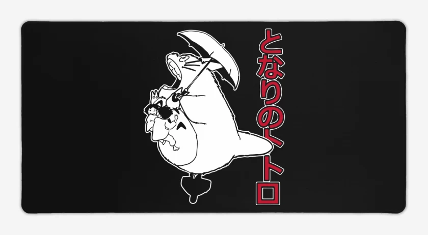 Mouse pad Gamer Negro de Mi vecino totoro