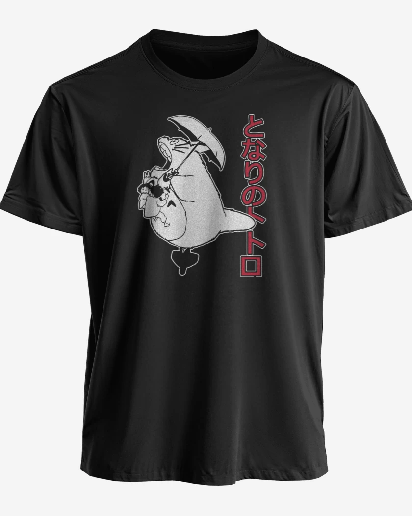 Polera premium Negro de Mi vecino totoro