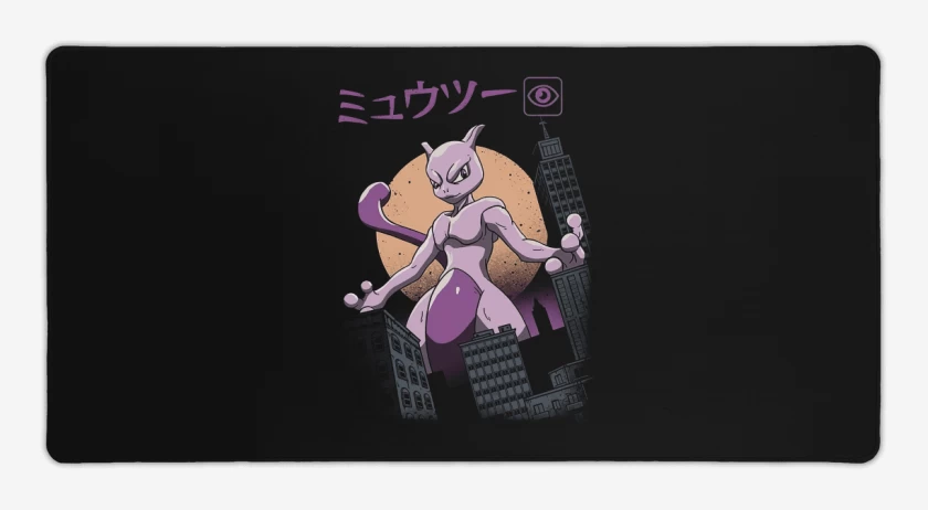 Mouse pad Gamer Negro de Mewtwozilla