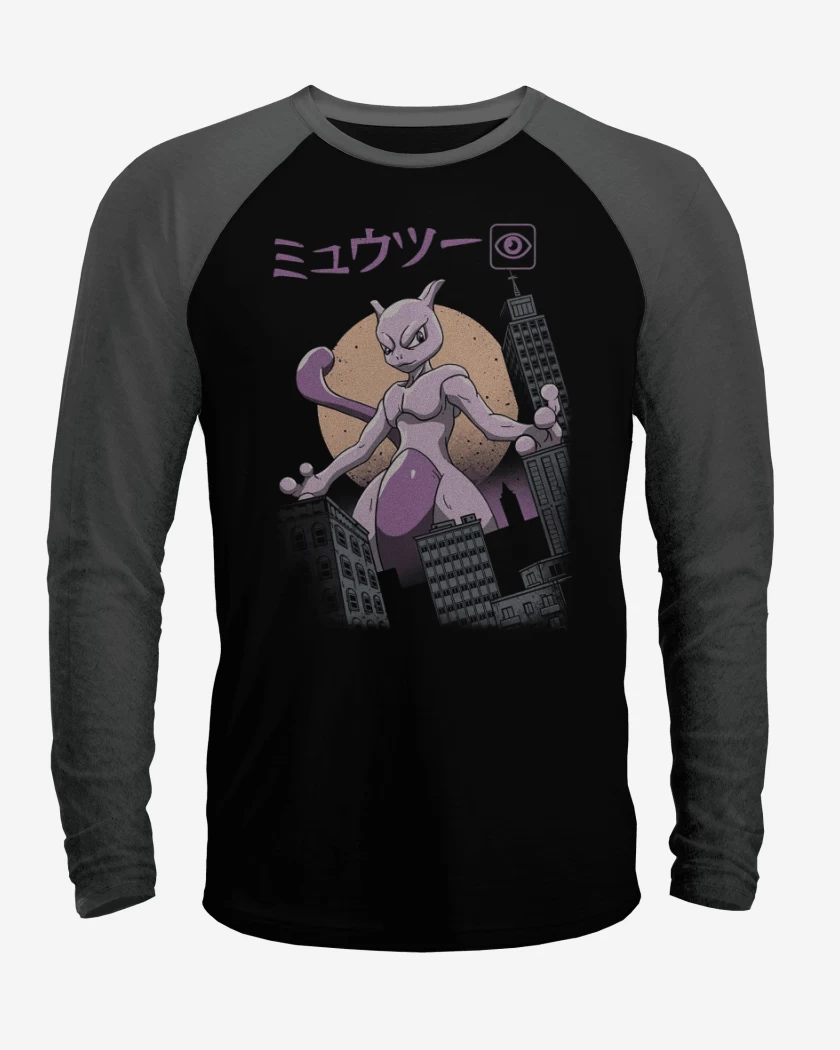 Polera Raglan Mewtwozilla