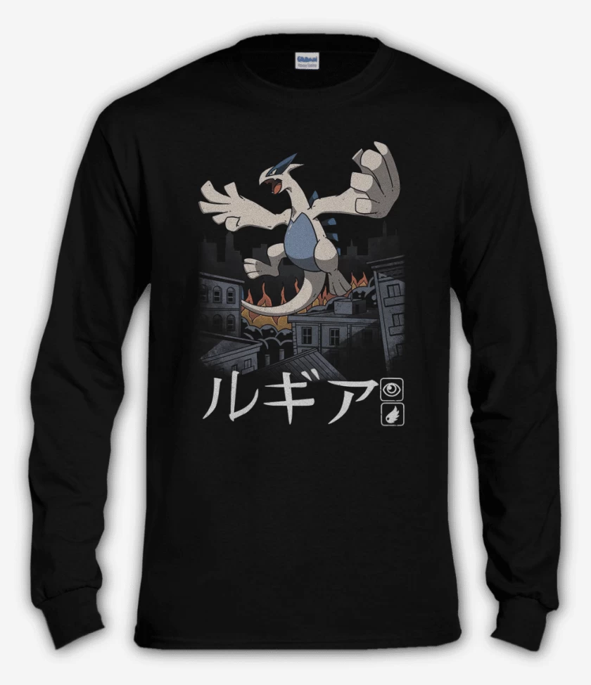 Polera manga larga Negro de Lugia