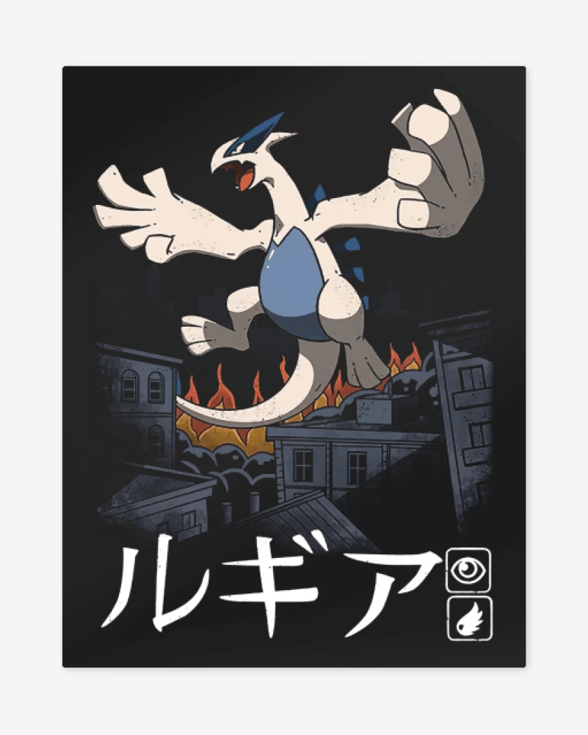Print metalico Negro de Lugia