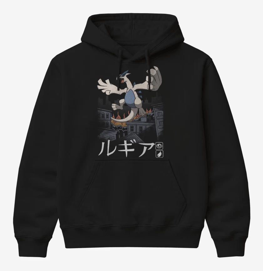 Poleron Canguro básico Negro de Lugia