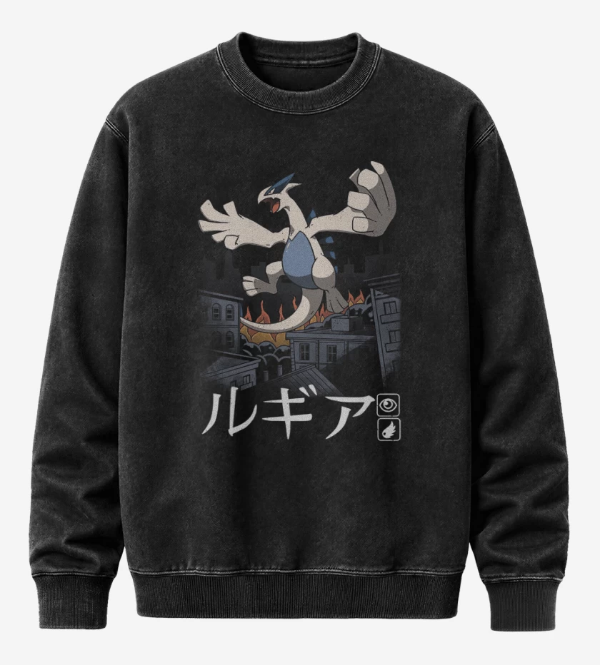 Poleron Polo Acid Wash Negro de Lugia