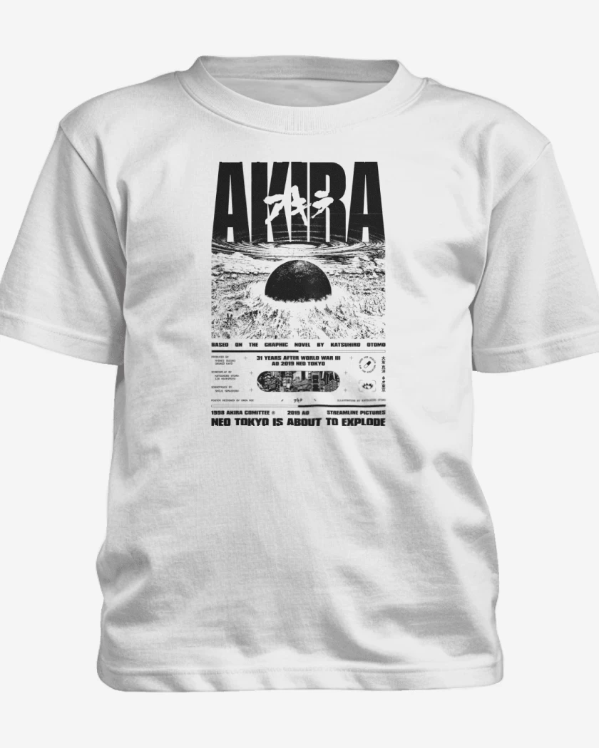 Polera de niño Blanco de Akira Movie