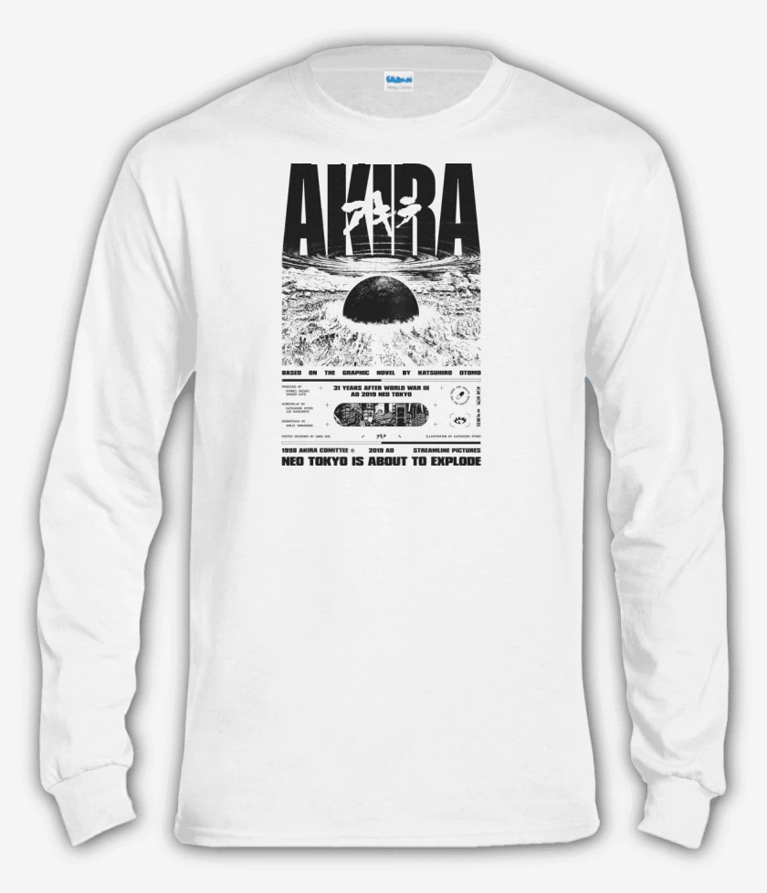 Polera manga larga Blanco de Akira Movie