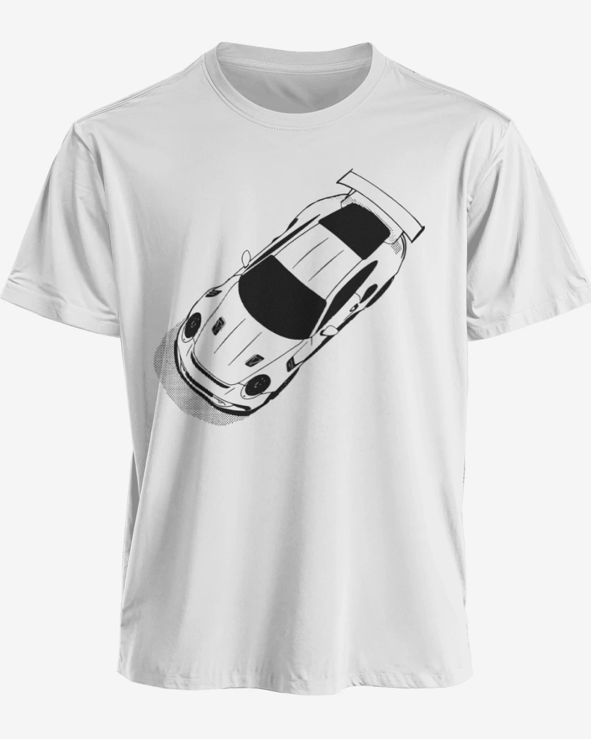 Polera premium Blanco de Porsche 911 