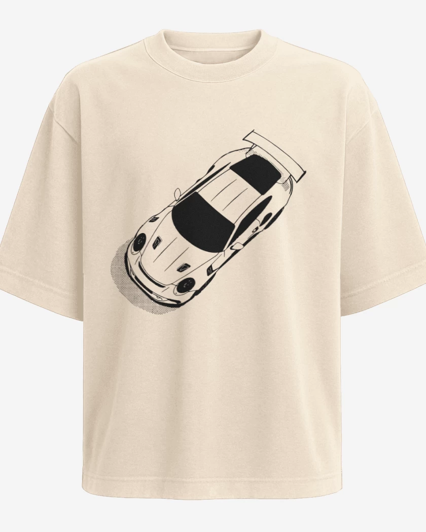 Polera Oversize Beige de Porsche 911 