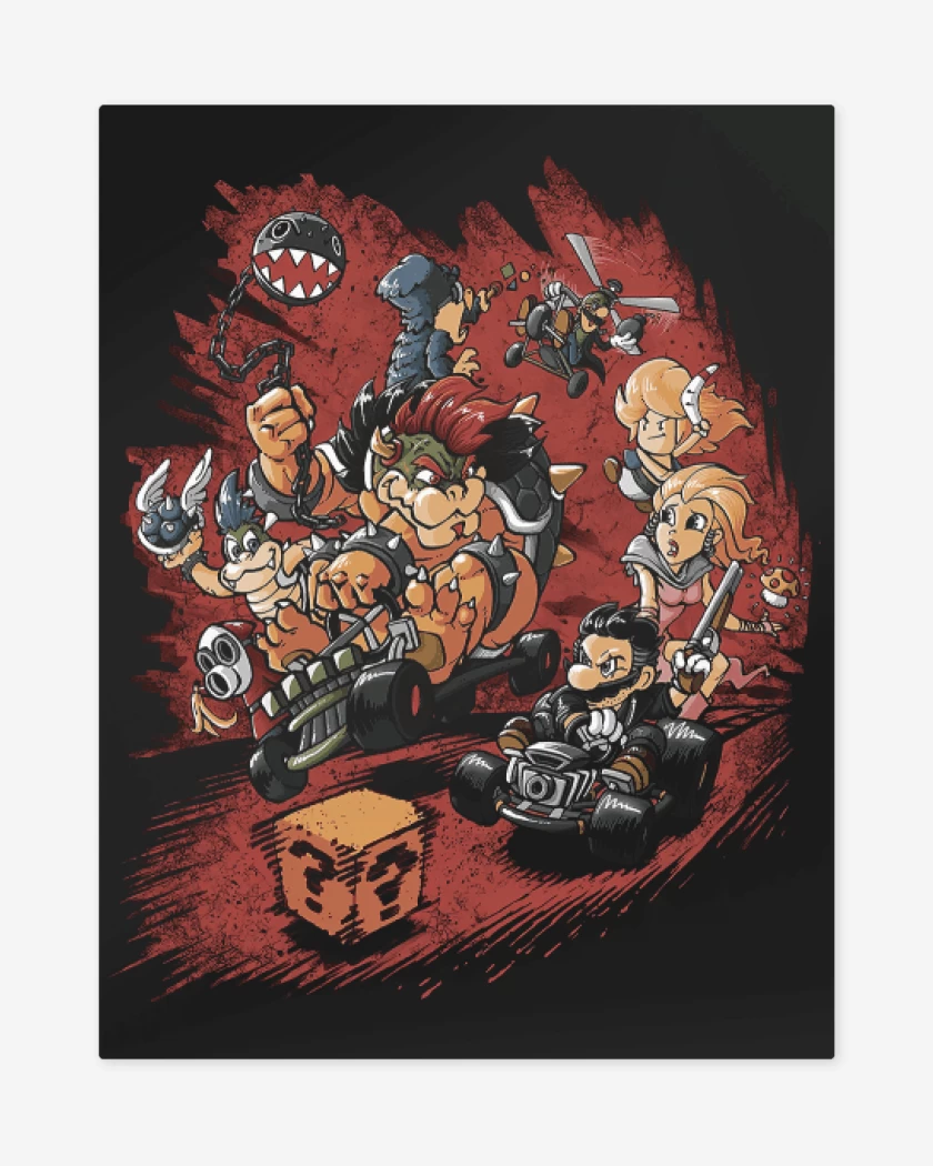 Print metalico Negro de Mad Kart Max