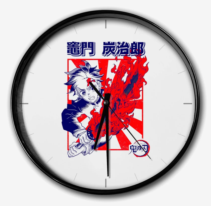 Reloj Blanco de Tanjiro Danza del Fuego