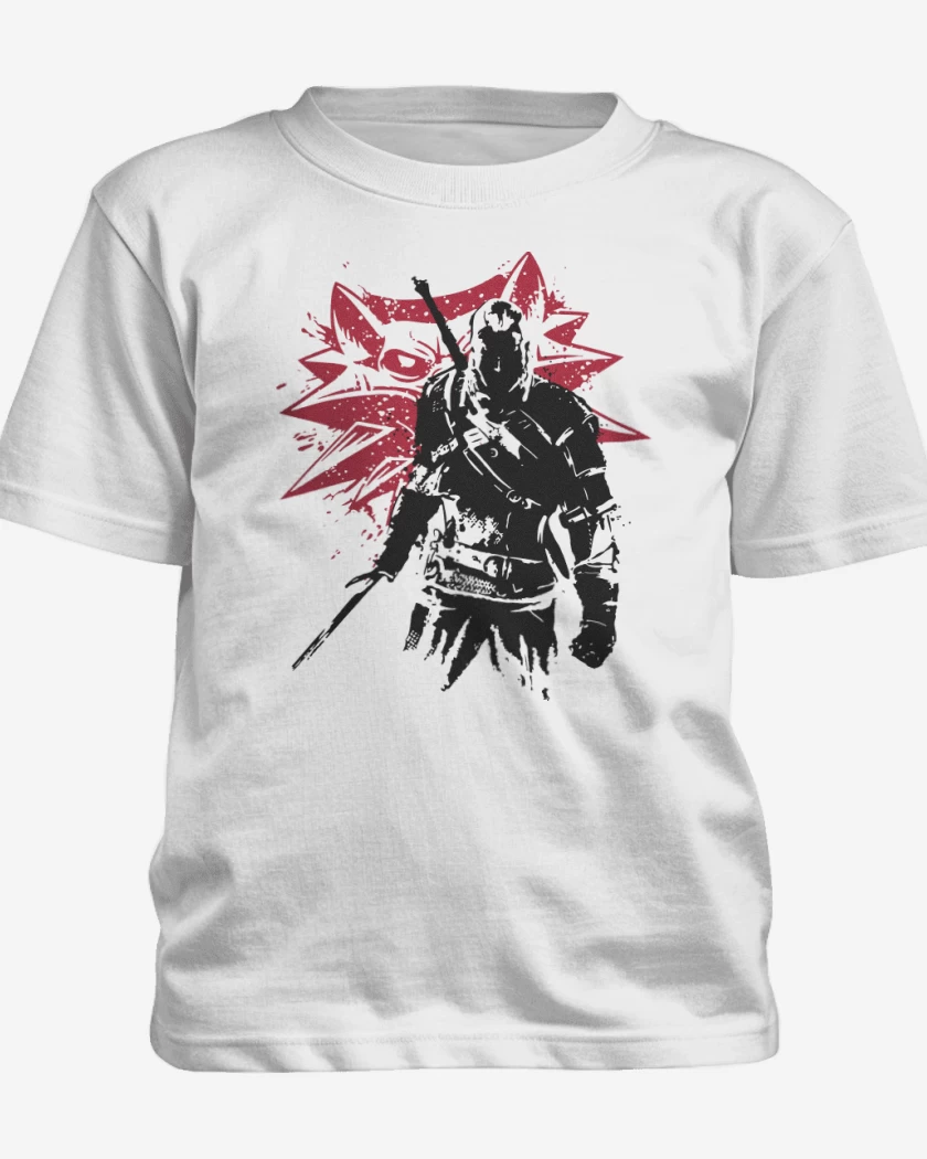 Polera de niño Blanco de The witcher