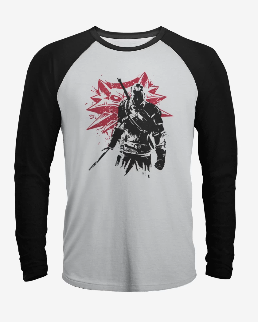 Polera Raglan Blanco / Negro de The witcher