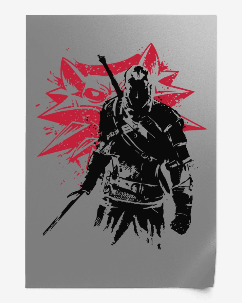 Print Gris Melange de The witcher
