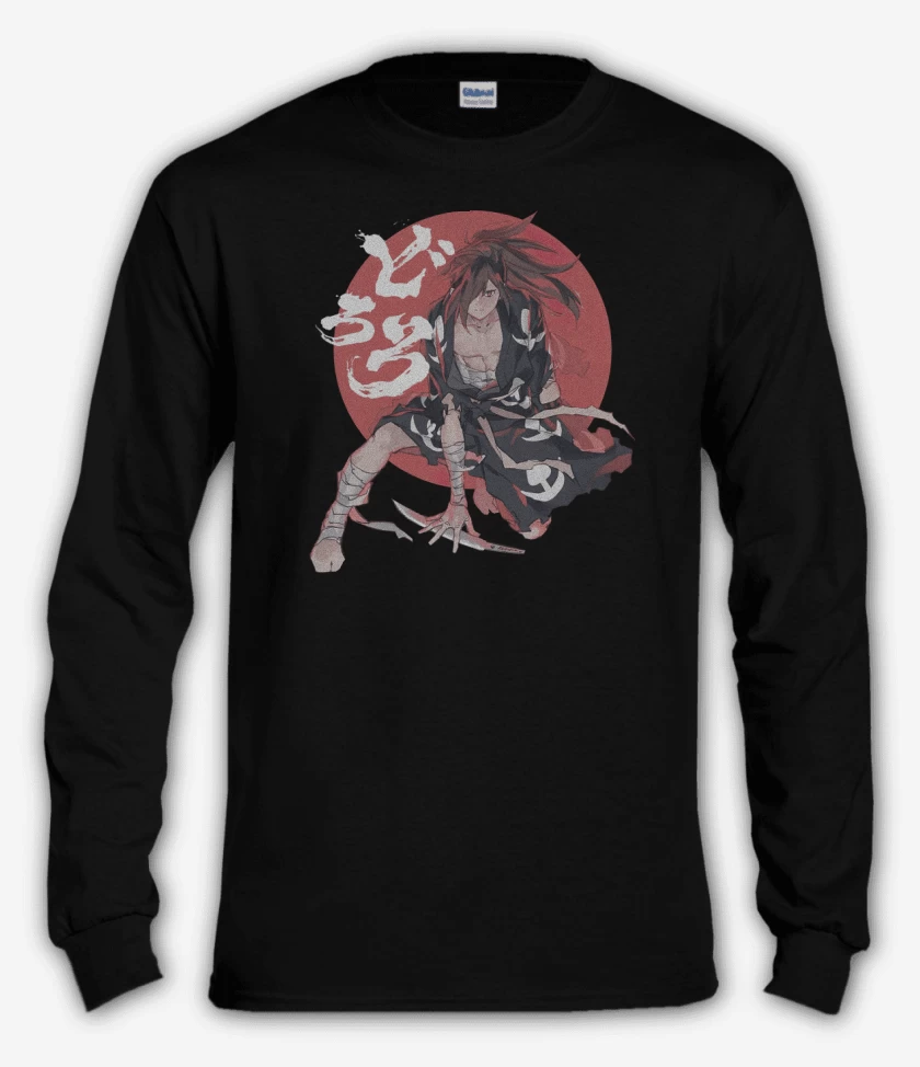 Polera manga larga Negro de Hyakkimaru