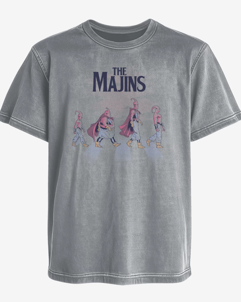 Polera desgastada Gris Melange de The Majins