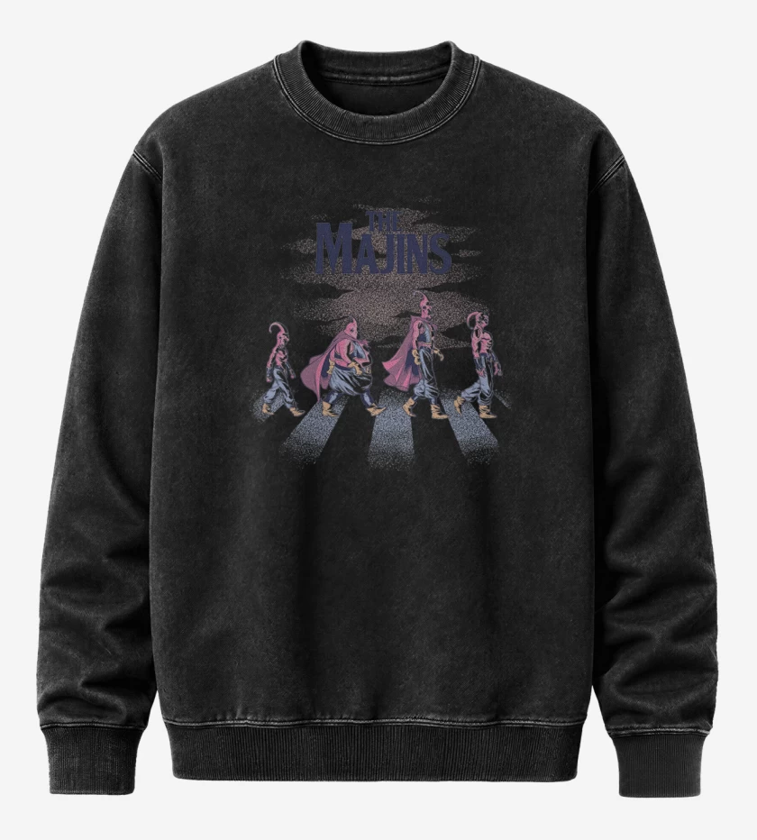 Poleron Polo Acid Wash Negro de The Majins