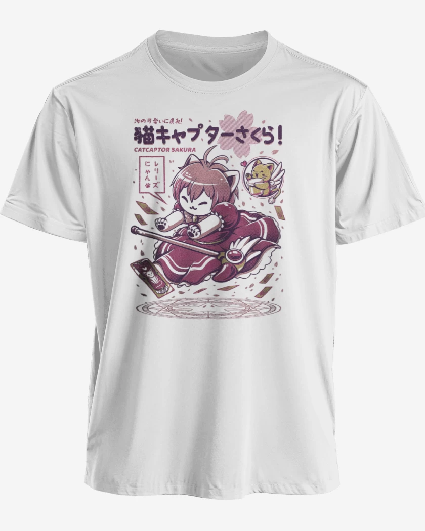 Polera Sakura Cat Captor