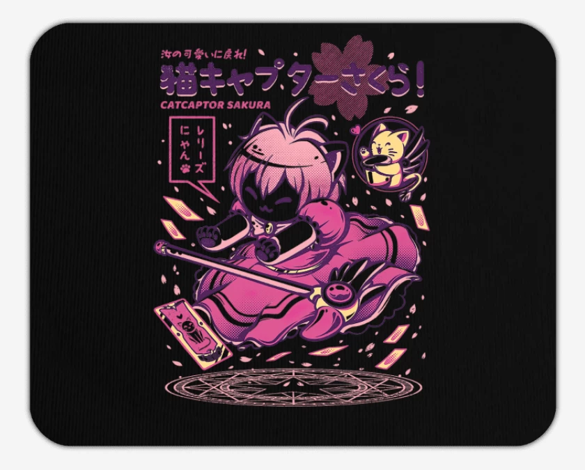 Mousepad Negro de Sakura Cat Captor
